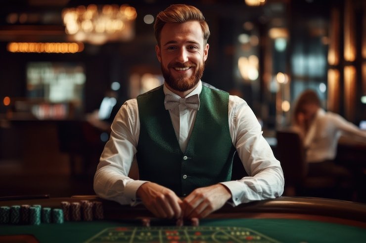 Antarmuka MSC live-dealer di mobile Tampilan meja live blackjack MSC di layar mobile